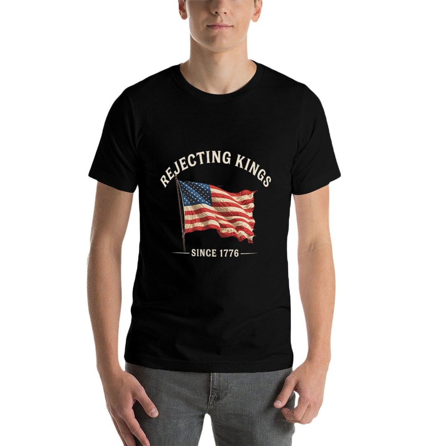 Rejecting Kings Since 1776 American 4th of July 2 Sided  Lightweight T-Shirt