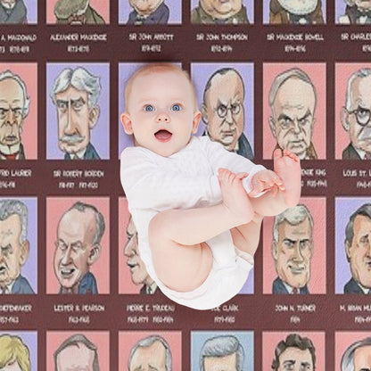 Canada's Prime Ministers (updated 2025) Easy Care Throw Blanket