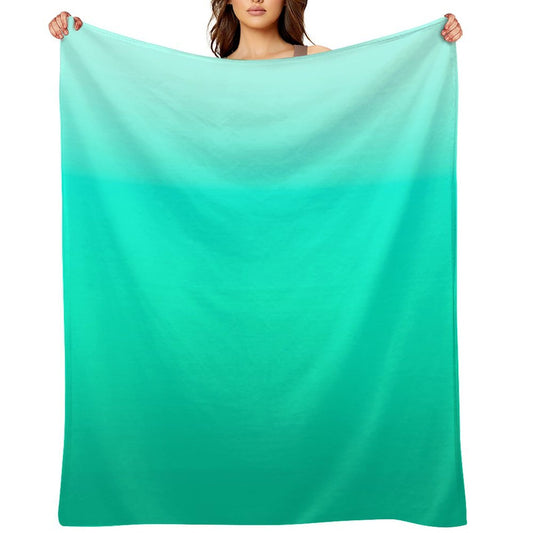 Mint Gradient Anti-pilling Throw Blanket