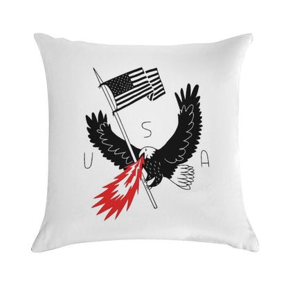 FIRE BREATHING BALD EAGLE OF PATRIOTISM Soft Home Decor Throw Pillow
