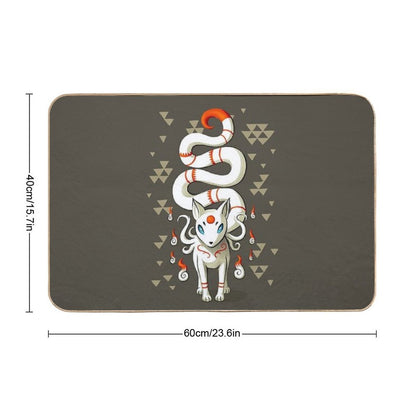 Long Tail Fox  Easy Maintenance Bath Mat