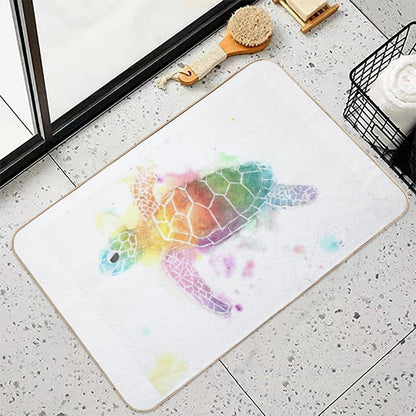 Watercolour Turtle Durable Bath Mat