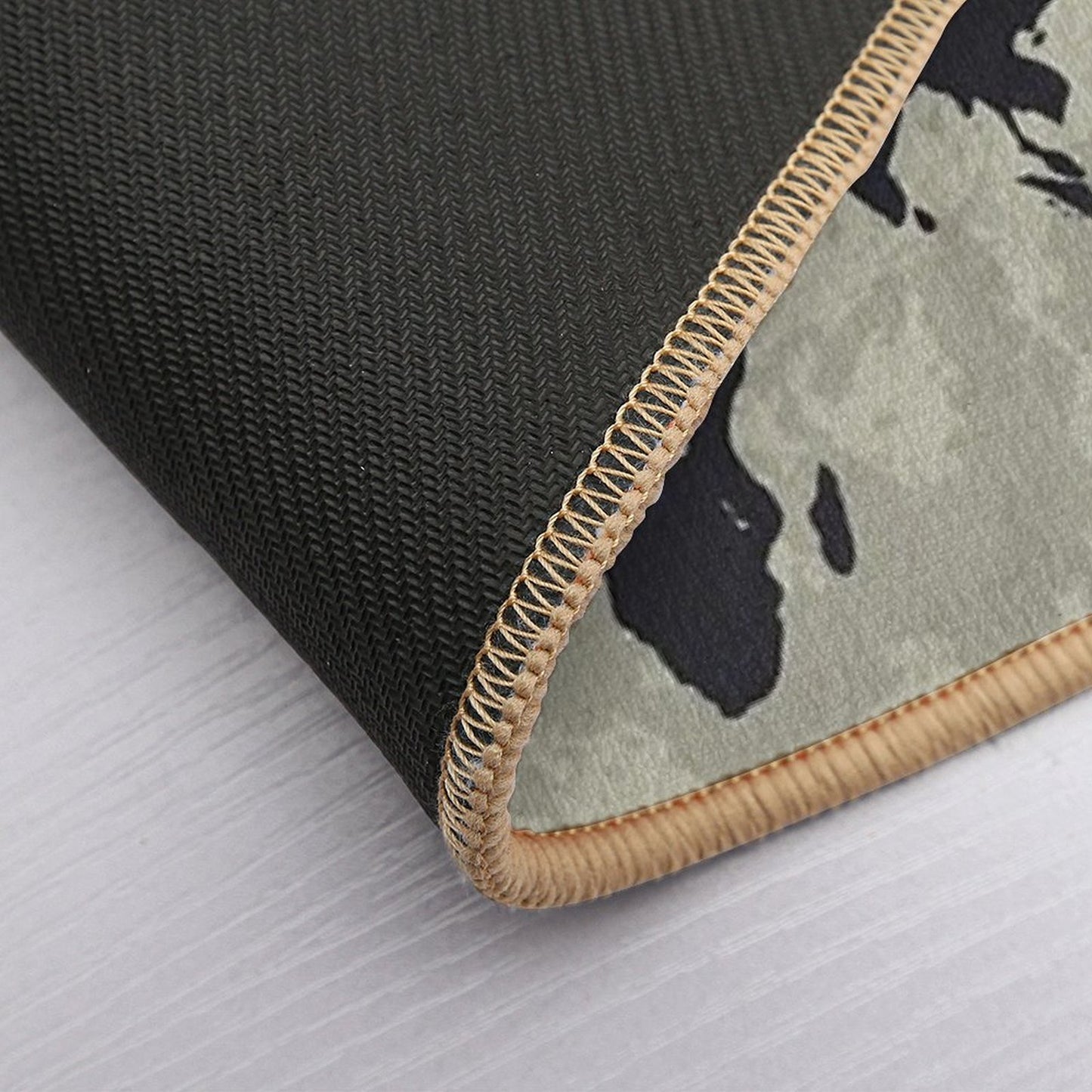 Seamless Pattern with Vintage Globe, Compass, World Map And Wind Rose. Retro Hand Drawn Vector Illustration Great Adventure in  Eco-Friendly Bath Mat