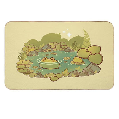 Cute Frog Pond  Multi-Purpose Bath Mat