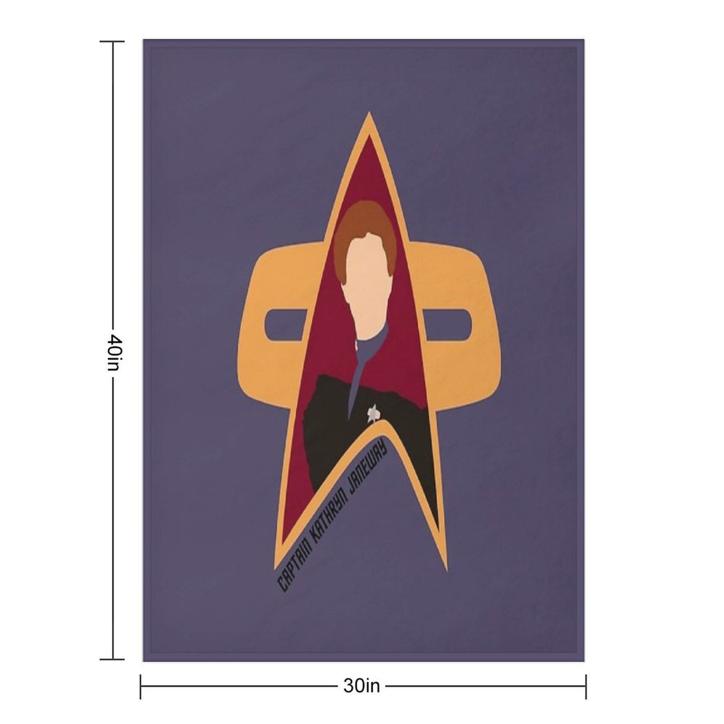 Captain Kathryn Janeway - Star Trek, Voyager Comfort Throw Blanket