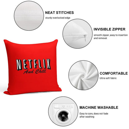 Netflix And Chill Soft Home Decor Throw Pillow