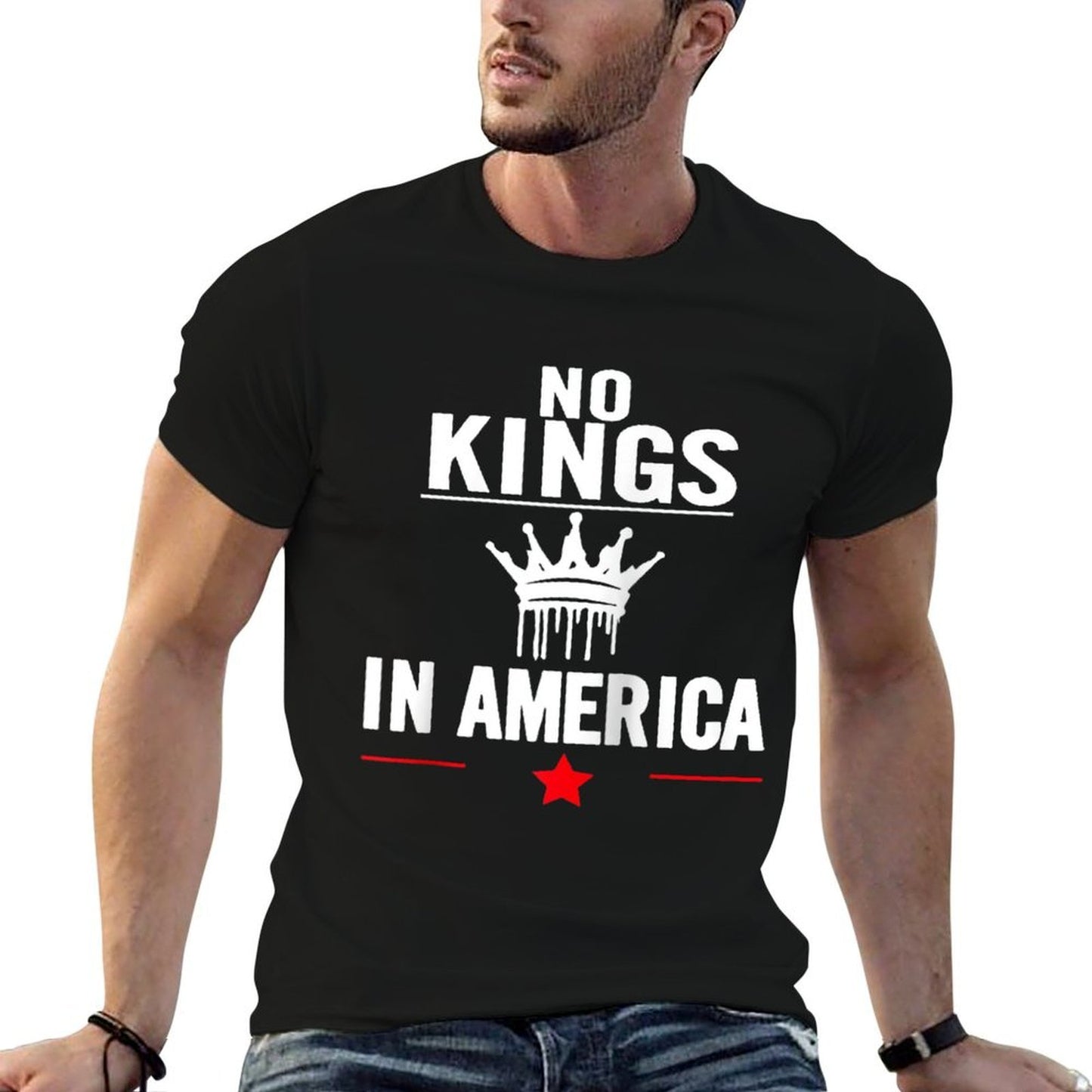 No Kings In America Raglan Baseball  Versatile T-Shirt
