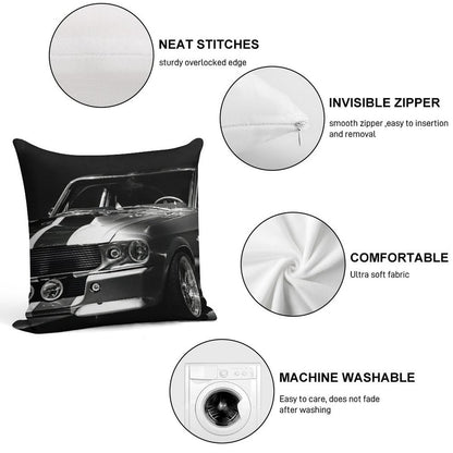 1967 Ford Mustang Shelby GT 500 Soft Luxury Feel Throw Pillow