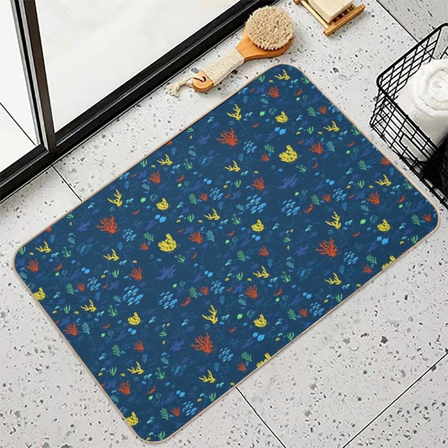 Deep Sea Rainbow  Rapid-Drying Bath Mat