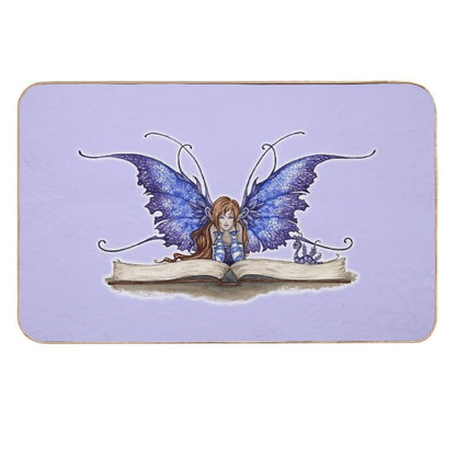 Bookworm Book Fairy  Non-Slip Bath Mat