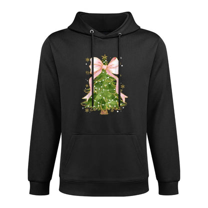Coquette Bow Christmas Tree Xmas Holiday Girly Outfit Women Durable Construction Hoodie