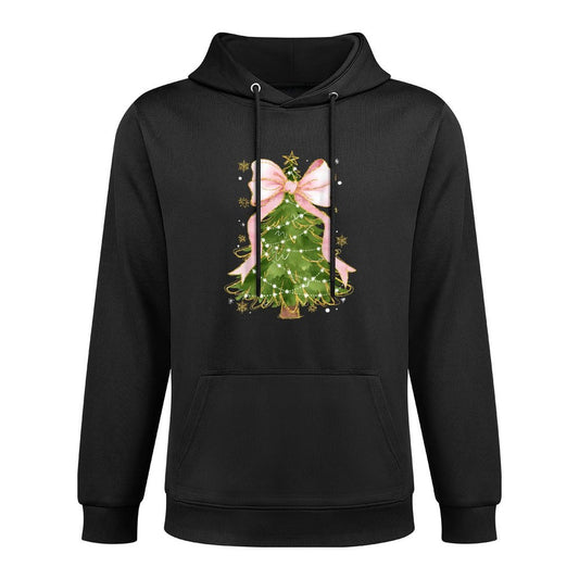 Coquette Bow Christmas Tree Xmas Holiday Girly Outfit Women Durable Construction Hoodie