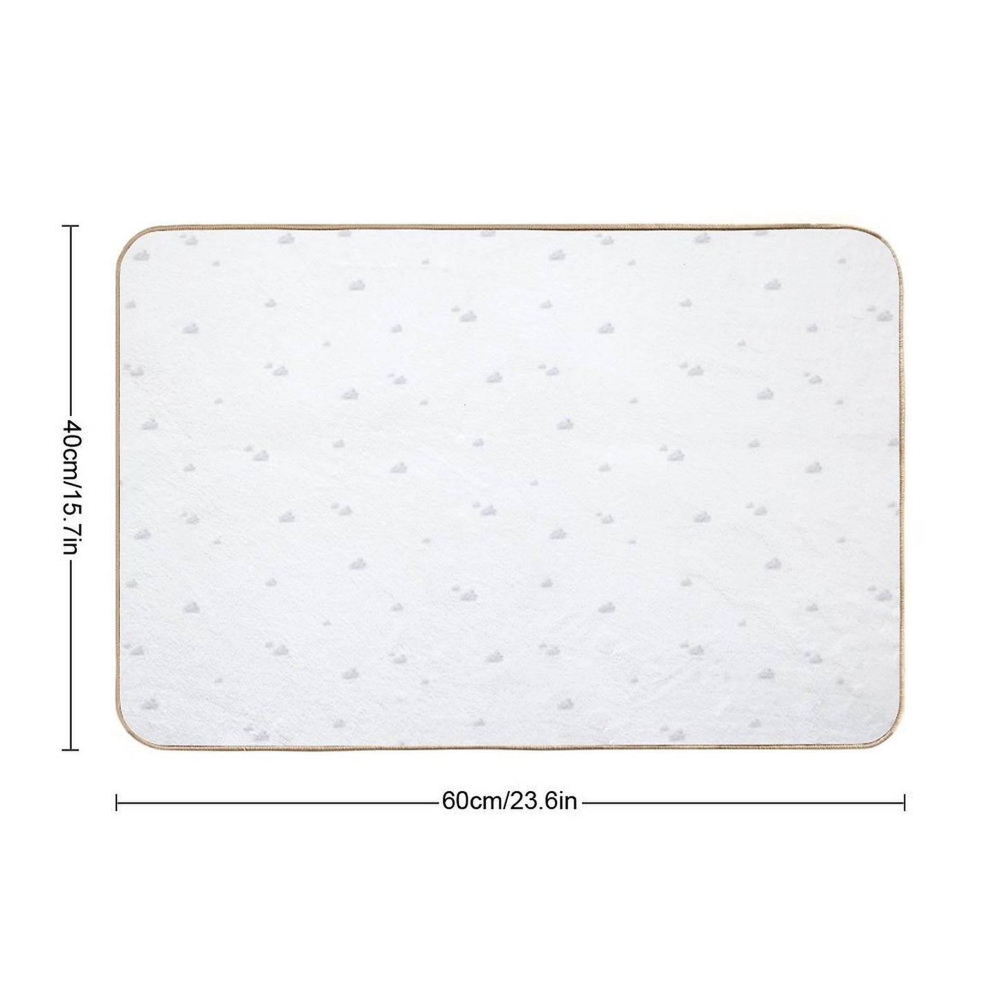 Grey Skies Painterly  Pattern  Eco-Friendly Bath Mat