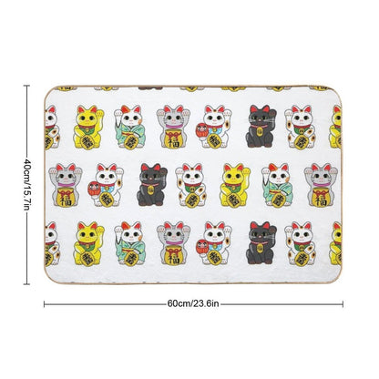 Lucky Cat  Maneki Neko  Odorless Bath Mat