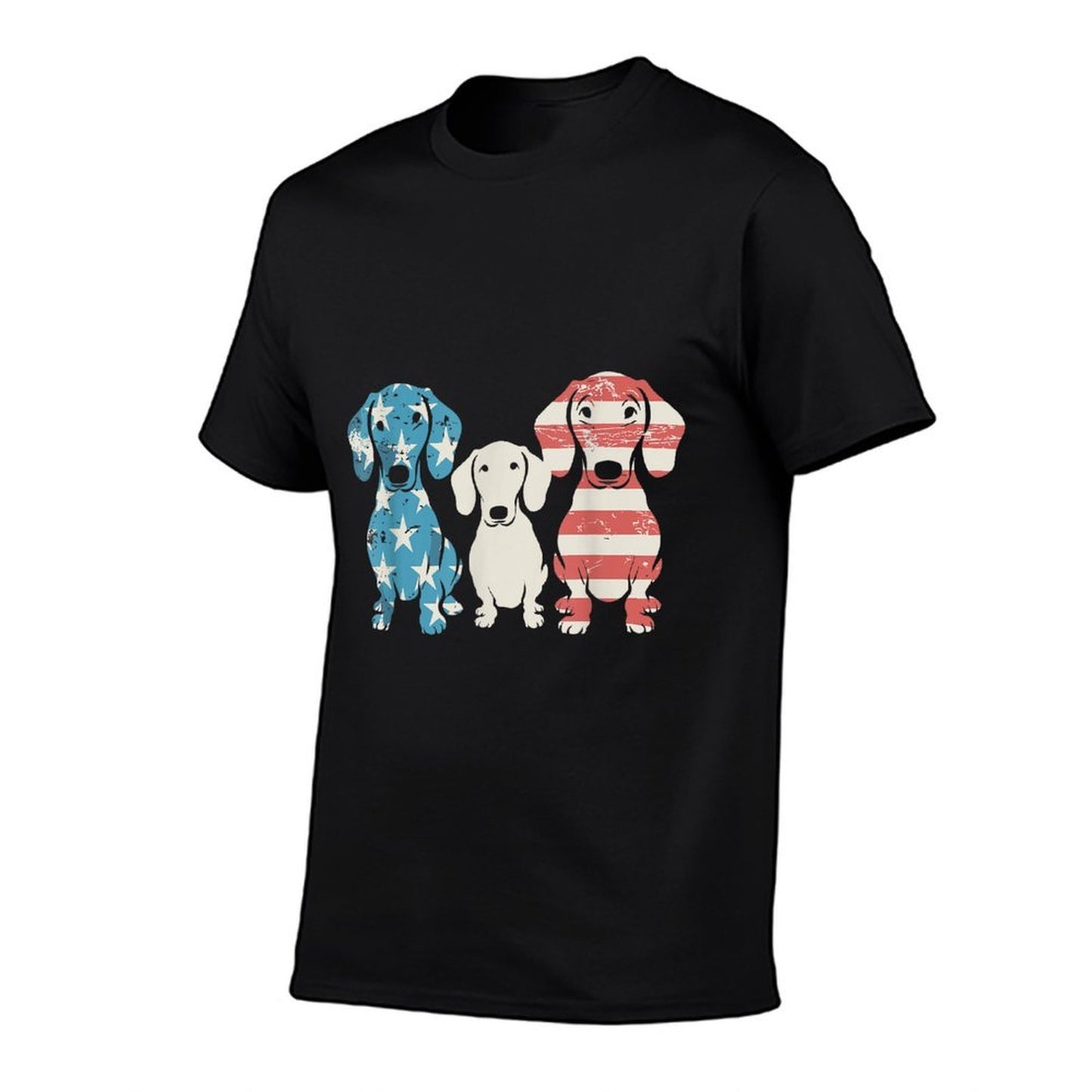 Dachshund USA Patriotic Freedom  Fade-proof Color T-Shirt
