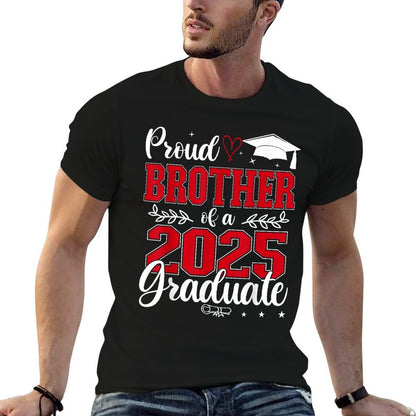 Proud Brother Of A Class Of 2025 Graduate Senior Graduation  Trendy Pattern T-Shirt
