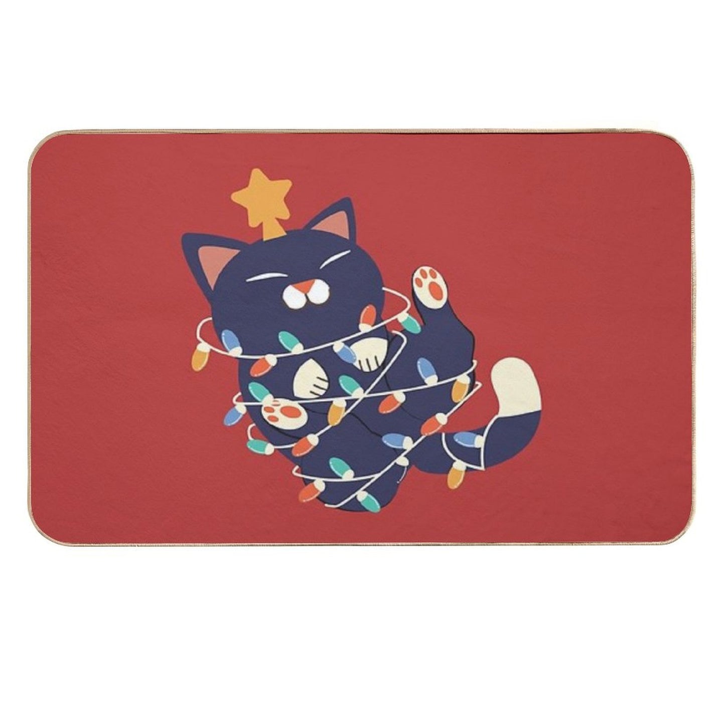 Christmas Kitty  Pet-Safe Bath Mat
