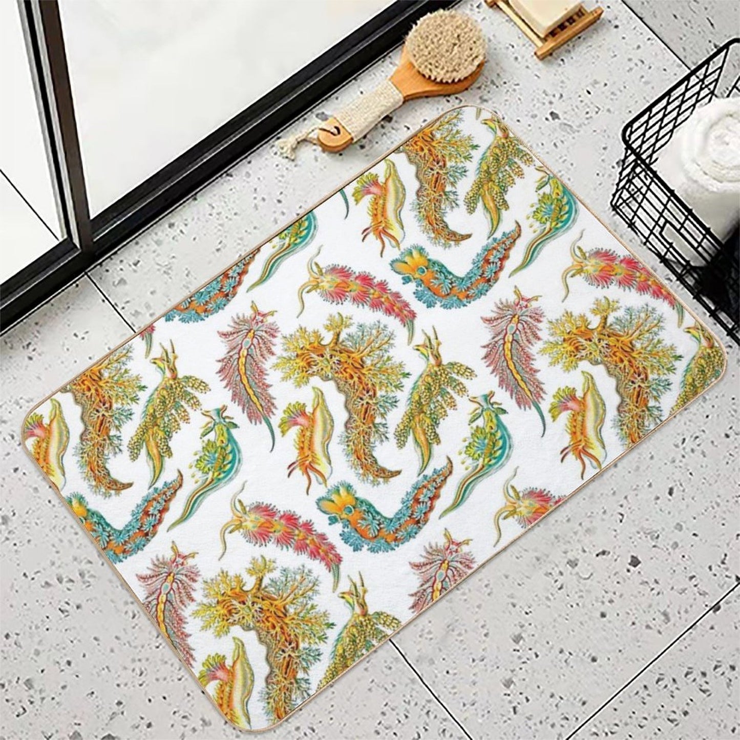 Ernst Haeckel Nudibranch Sea Slugs  Eco-Friendly Bath Mat