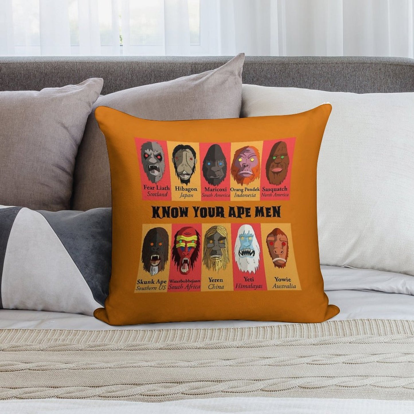Know Your Ape Men Soft Style Accent Throw Pillow