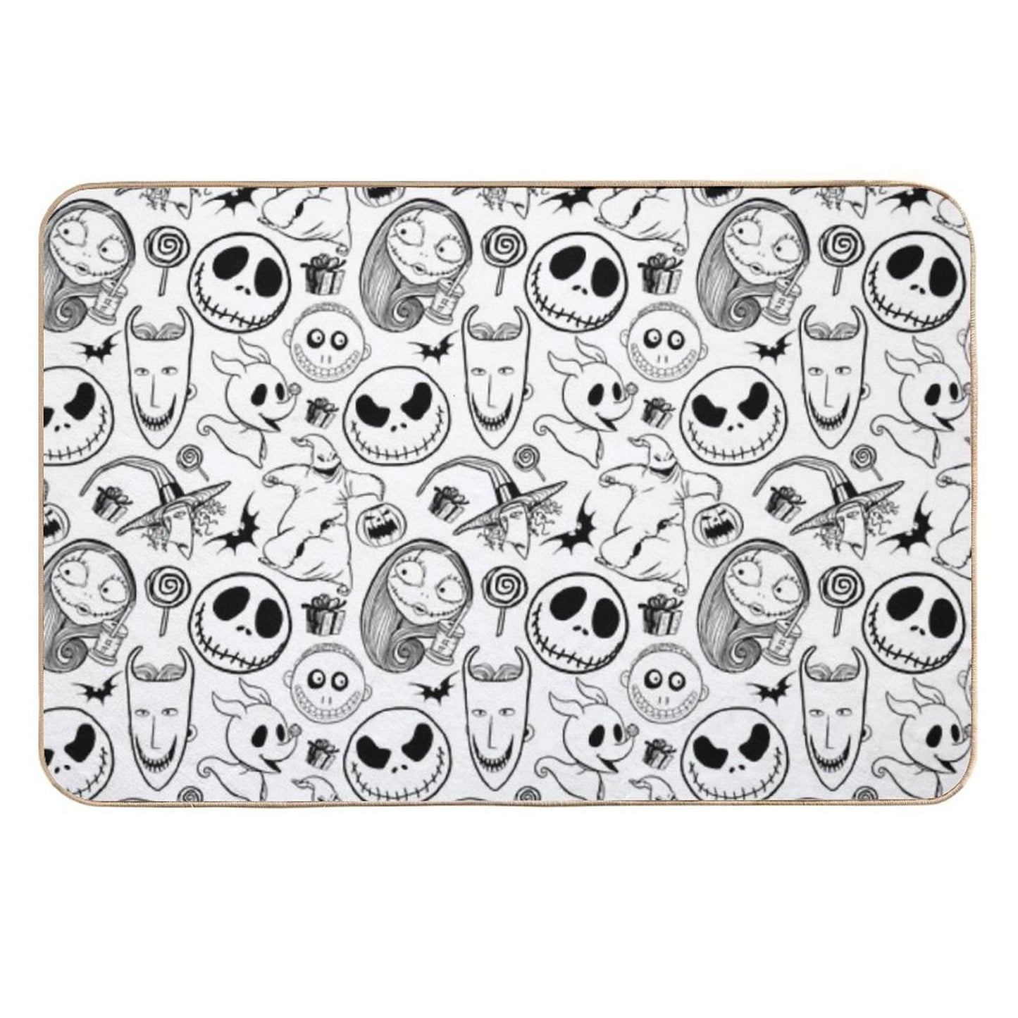 Nightmare before Christmas Pattern  Slip-Resistant Bath Mat