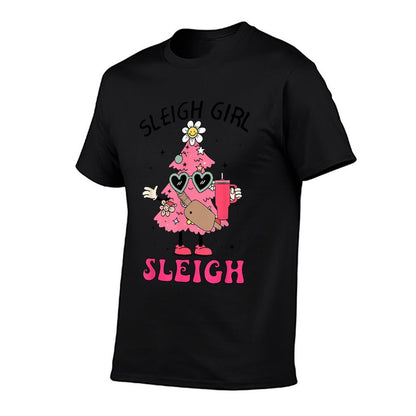 Pink Christmas Tree Bougie Belt Bag Sleigh Girl Sleigh Xmas  Quick-drying T-Shirt
