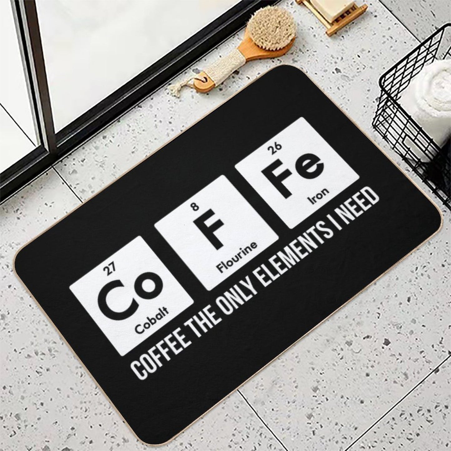 Chemistry Periodic Table Chemistry Coffee Elements Gift  Stain-Proof Bath Mat