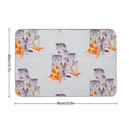 Pizza Kittens  Easy To Clean Bath Mat