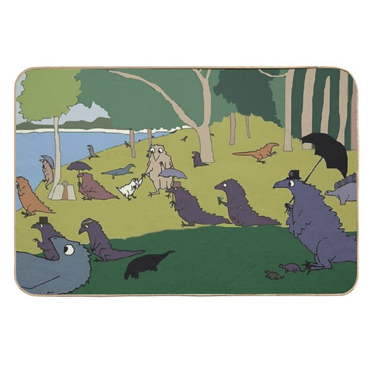 A Prehistoric Afternoon on The Island of La Grande Jatte  Toxin-Free Bath Mat