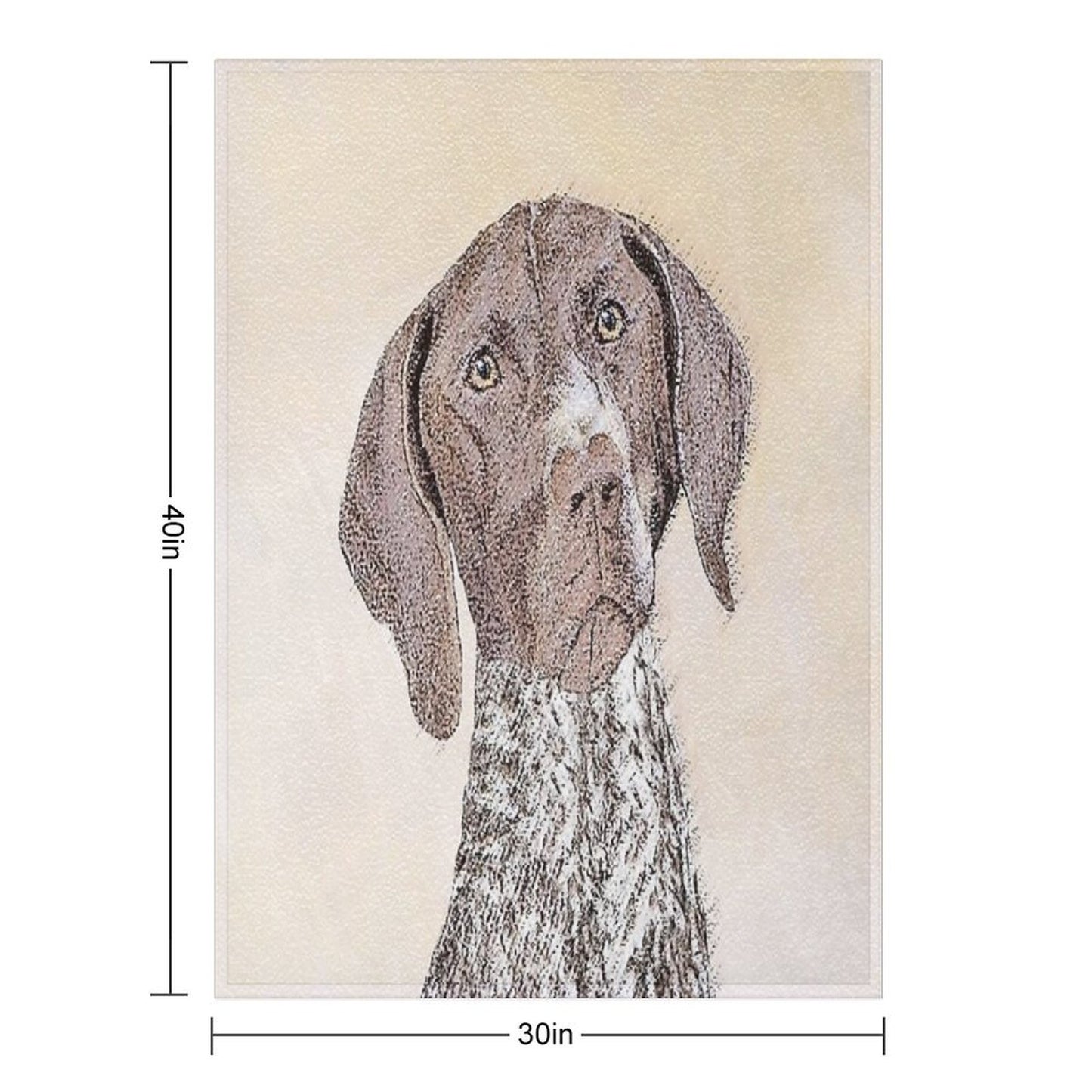 German Shorthaired Pointer Wrinkle-free Throw Blanket