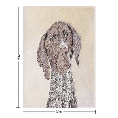 German Shorthaired Pointer Wrinkle-free Throw Blanket