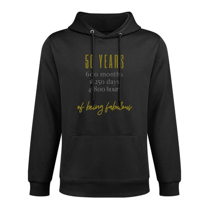50 Years of Being Fabulous  Happy 50th Birthday Premium Medium-Weight Fabric Hoodie
