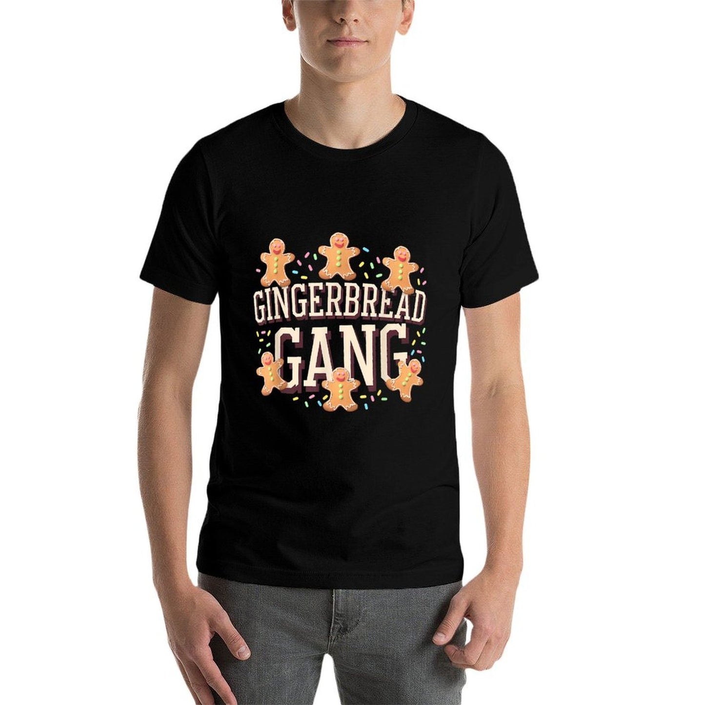 Gingerbread Gang Funny Christmas Cookie Lover Funny Matching  Durable T-Shirt