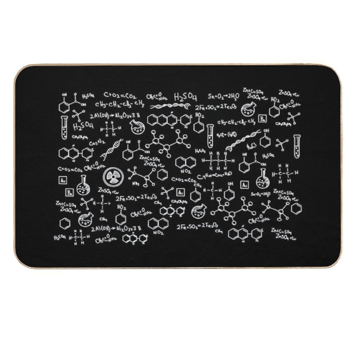 Science Chemistry Pattern  Long-Lasting Bath Mat