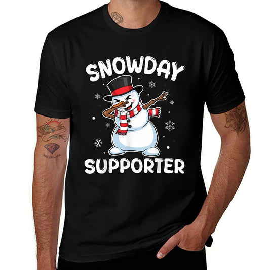 Snow Days Supporter Funny Christmas Dabbing Boys Men  Slim-fit Cut T-Shirt