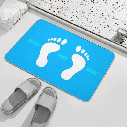 Place Feet Here Durable Bath Mat