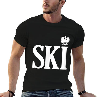 SKI Polish Surnames Ending Polish Eagle Dyngus Day  Vintage-inspired T-Shirt