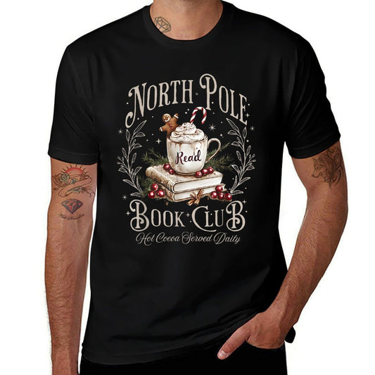 All Booked for Christmas Coquette Xmas Book Club Book Lovers  Ribbed Collar T-Shirt