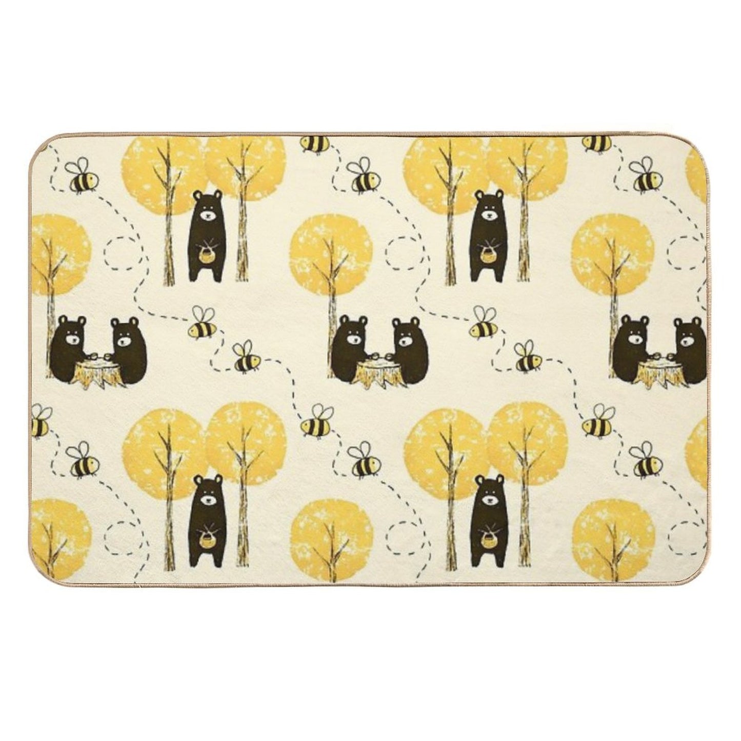 Bear Necessities Pattern Durable Bath Mat