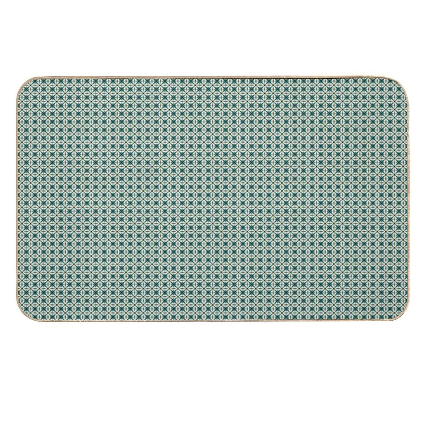 Tiny Diamond Petals in Green  Odorless Bath Mat