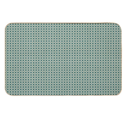 Tiny Diamond Petals in Green  Odorless Bath Mat