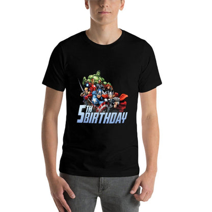 Marvel Avengers Action Shot 5th Birthday  Graphic-printed T-Shirt