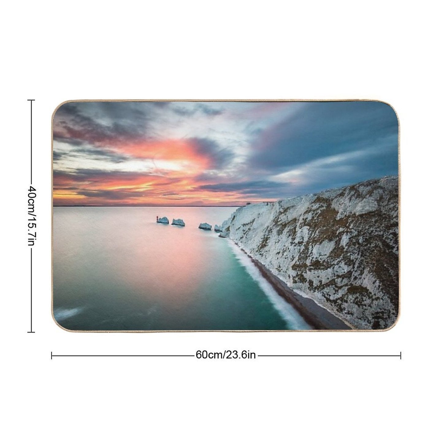 The Needles Sunset  Stain-Proof Bath Mat