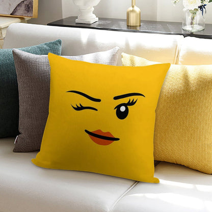 Brick Face - Cheeky Girl Soft Easy Maintenance Throw Pillow