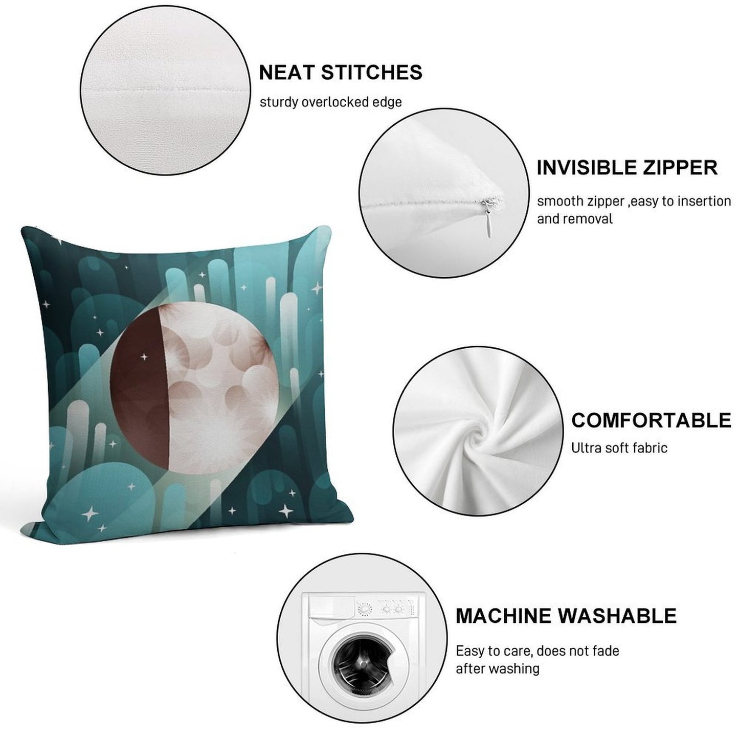 Fly Me to The Moon Soft Gift Ready Throw Pillow