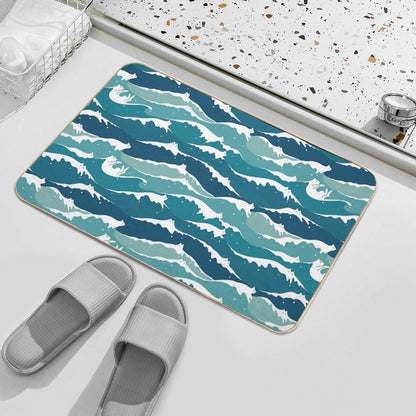 Cat Landscape 135 Cat Waves  Anti-Trip Bath Mat