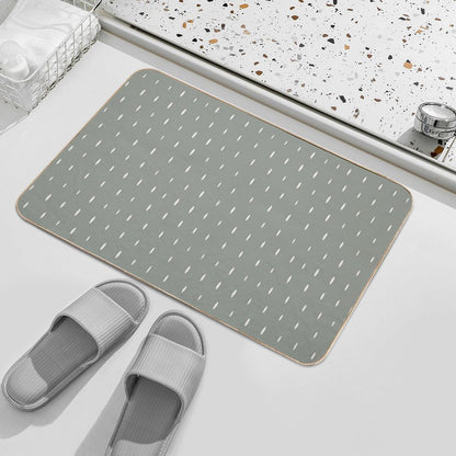 Little Lines Green  Fade-Resistant Bath Mat