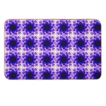 Pinkish Purple Mandela Tile  Fade-Resistant Bath Mat