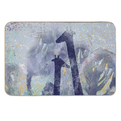 Giraffes And Trees  Easy Maintenance Bath Mat