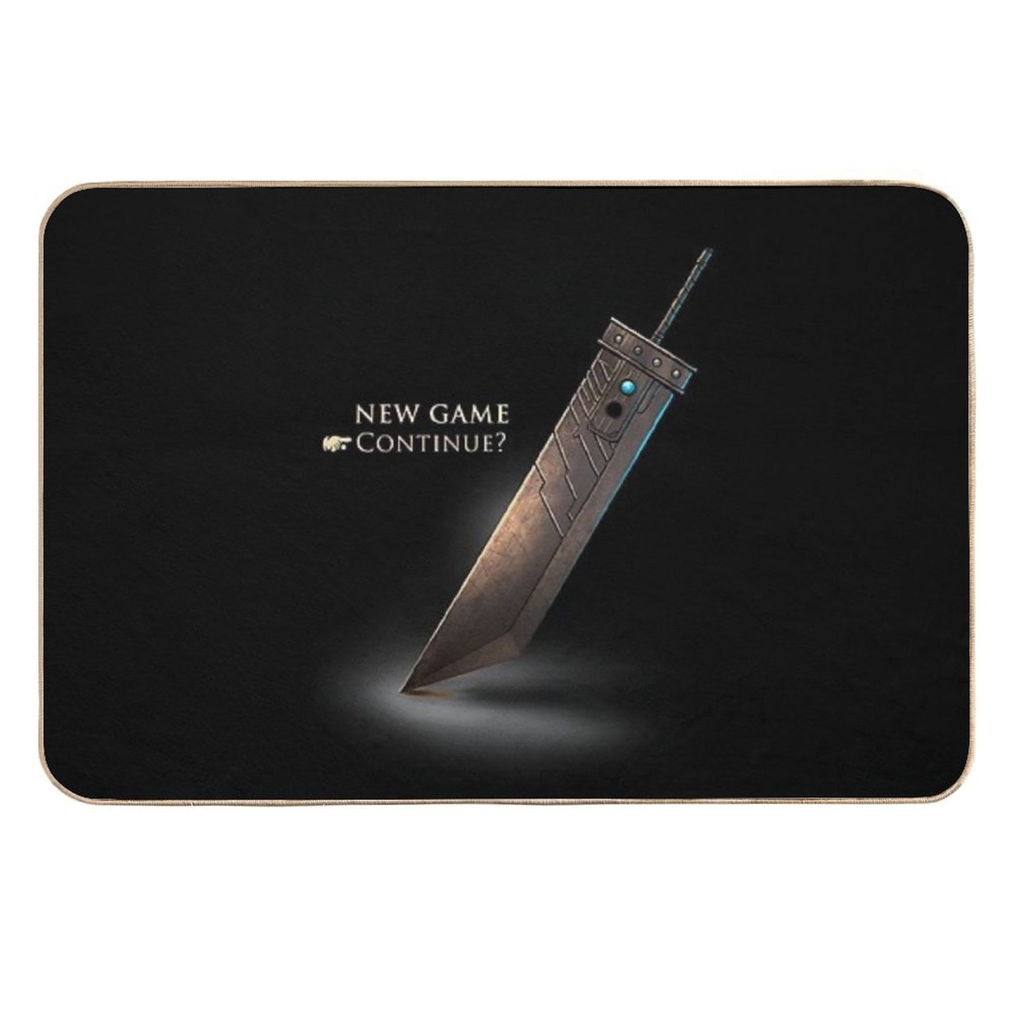 Cloud Strife Sword  Final Fantasy VII New Game  Sephiroth  Retro Gamer  Fade-Resistant Bath Mat