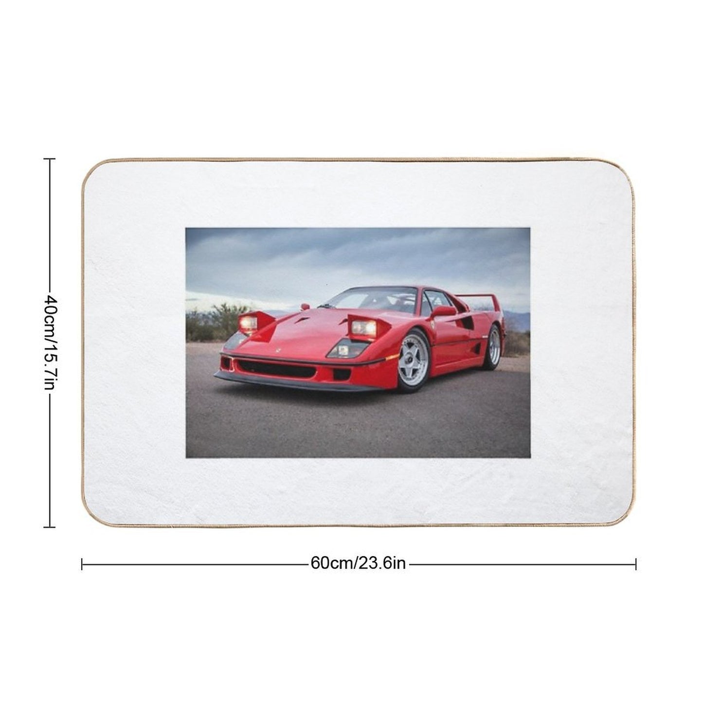Ferrari F40  Pet-Safe Bath Mat